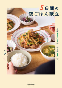 5日間の夜ごはん献立 ほぼ3000円、ぜんぶ30分。