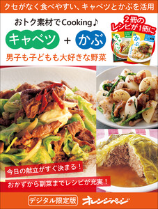 男子も子どもも大好きな野菜 キャベツ+かぶ～おトク素材でCooking♪ 電子書籍版