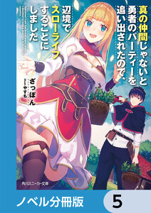 真の仲間じゃないと勇者のパーティーを追い出されたので、辺境でスローライフすることにしました【ノベル分冊版】 5 電子書籍版
