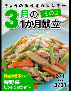 きょうのおかずカレンダー 3月の献立 その2 電子書籍版